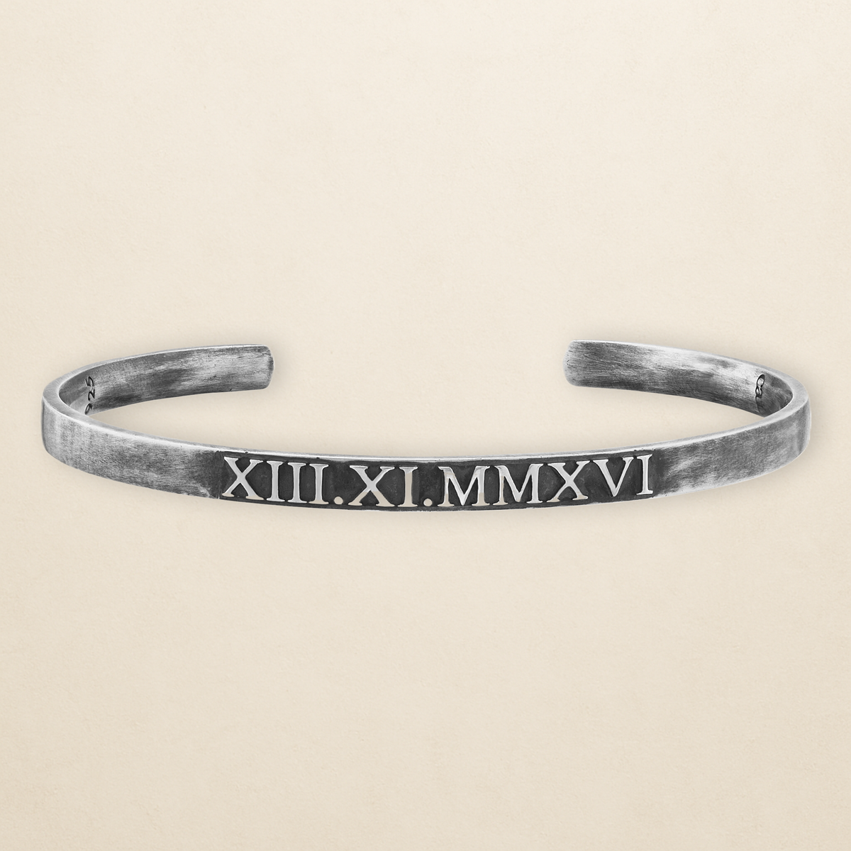 cai men Armreif - 925 Sterling Silber - oxidiert 65cm