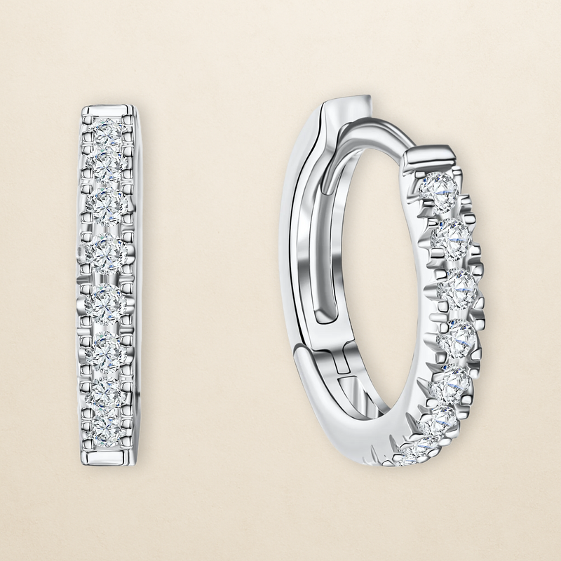 Éliane Creolen – klarer Zirkonia in 585er Gold