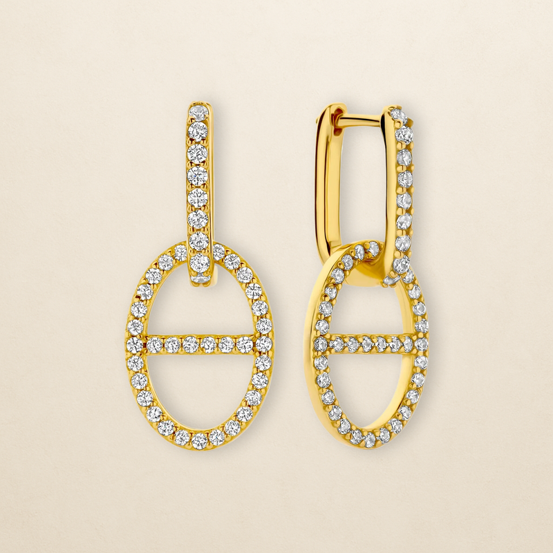 Noelle Creolen – klarer Zirkonia in 925er Silber