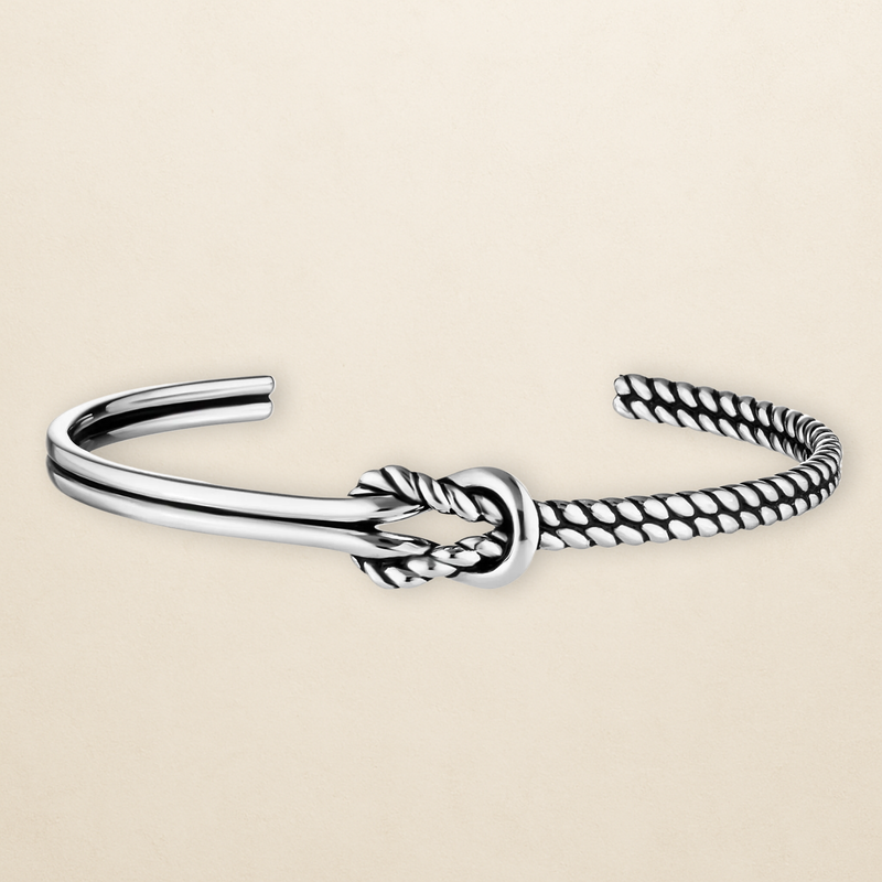 Cai Men Armband – 925 Sterling Silber – rhodiniert 6,5 cm ohne Stein