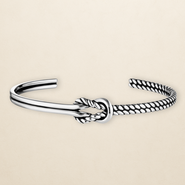 Cai Men Armband – 925 Sterling Silber – rhodiniert 6,5 cm ohne Stein